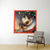 Tenture Chien de Noël 2 (En situation (horizontale))
