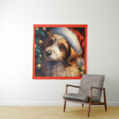 Tenture Chien de Noël 2 (En situation)