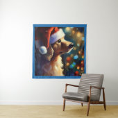 Tenture Chien de Noël 3 (En situation)