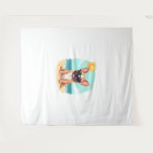 Tenture Chien de taureaux français en vacances (Devant (Horizontal))