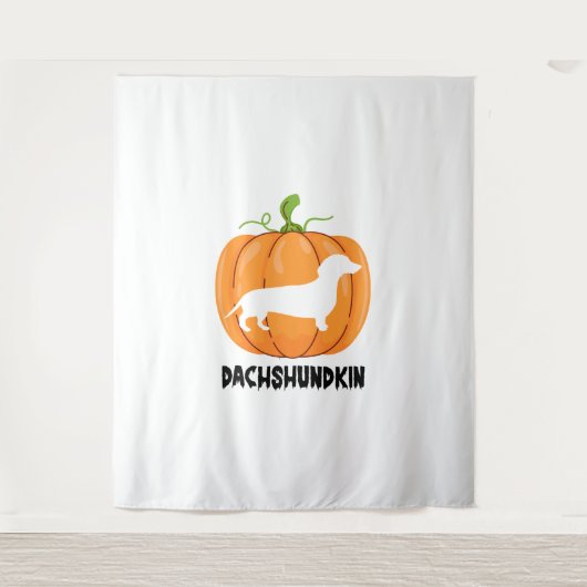Tenture Chien d'Halloween Dachshund (Devant)