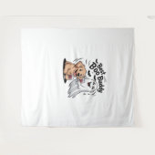 Tenture Chien et fantôme buvant du vin. T-shirt classique (Devant (Horizontal))