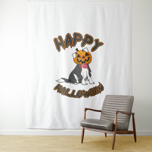 Tenture Chien Halloween T Chemise Halloween Joyeux Chien H (En situation)