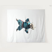 Tenture Chien Knows Karate transformé (Devant (Horizontal))