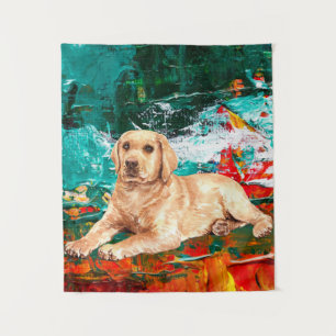 Tenture Chien Labrador Artistique Abstrait
