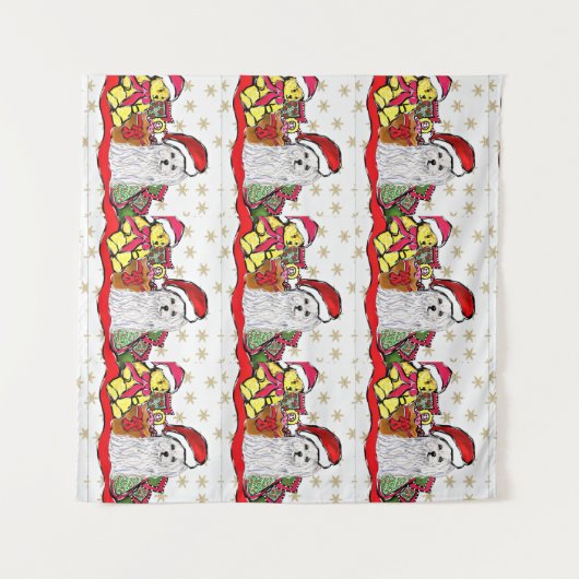 Tenture Chien maltais (Devant (Horizontal))