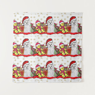 Tenture Chien maltais