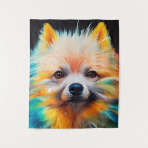 Tenture Chien nain allemand spitz animal adorable