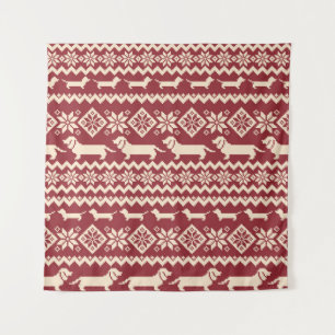 Tenture Chien nordique : Motif d'illustrations excentrique