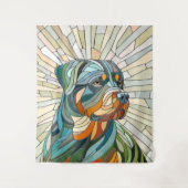 Tenture Chien Rottweiler - art de la mosaïque (Devant)