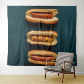 Tenture Chiens chauds et fusils (En situation (horizontale))