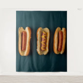 Tenture Chiens chauds et fusils (Devant)