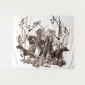 Tenture Chiens de chasse, Chiens d'armes, Chasse saison T- (Devant (Horizontal))