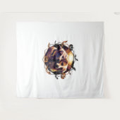 Tenture Chiens d'Halloween (Devant (Horizontal))