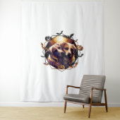 Tenture Chiens d'Halloween (En situation)