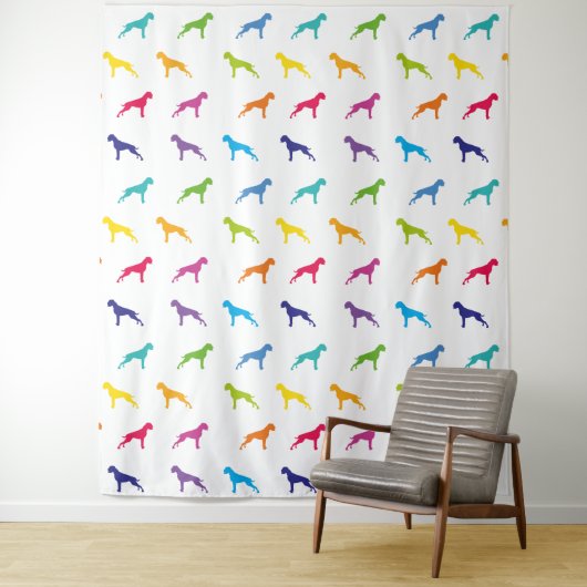 Tenture Chiens en boîte (En situation)