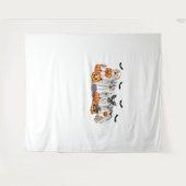 Tenture Chiens en costumes fantômes Halloween T-shirt clas (Devant (Horizontal))