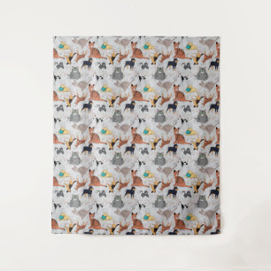 Tenture Chiens Et Chats Cutes Design Motif