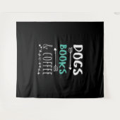 Tenture Chiens Livres Café Weekend Amoureux des animaux (Devant (Horizontal))