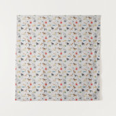 Tenture Chiens mignons Design Motif Blanc (Devant)