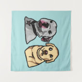 Tenture Chiens Mignons Mèmes (Devant (Horizontal))