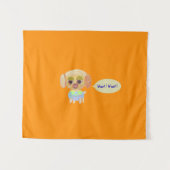Tenture Chiens Orange  (Devant (Horizontal))