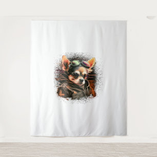 Tenture Chihuahua Biker Motorcyle Riding Chien Papa