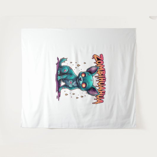 Tenture Chihuahua Chi Chichi Chiwawa Zombie Chien Hallowee (Devant (Horizontal))