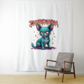 Tenture Chihuahua Chi Chichi Chiwawa Zombie Chien Hallowee (En situation)