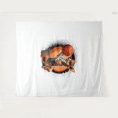 Tenture Chihuahua Joueur de basket-ball Sport Dunk (Devant (Horizontal))