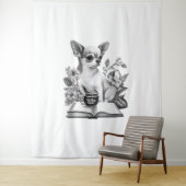 Tenture Chihuahua Livre Café Lecture Thé (En situation)