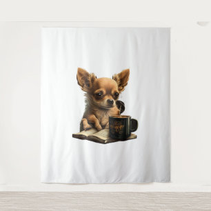 Tenture Chihuahua Livre Café Lecture Thé