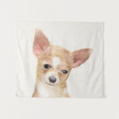 Tenture Chihuahua Peinture - Cute Original Chien Art (Devant (Horizontal))