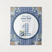 Tenture Child's Blueberry Berry First Birthday (Devant)