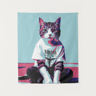 Tenture Chillin de chat mignon'