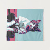 Tenture Chillin de chat mignon' (Devant (Horizontal))