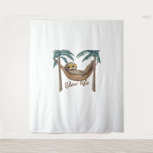 Tenture Chillin' Sloth dans un hamac T-shirt surdimensionn (Devant)