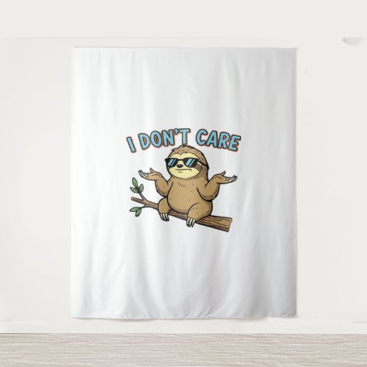 Tenture Chillin' Sloth Je ne me soucie pas Design Essentia (Devant)
