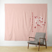 Tenture Chinese Love Red Cherry Blossoms (En situation (horizontale))