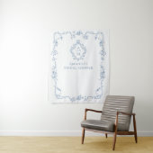 Tenture Chinoiserie florale Crête de toile Douche nuptiale (En situation)