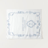 Tenture Chinoiserie florale Crête de toile Douche nuptiale (Devant (Horizontal))