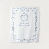 Tenture Chinoiserie florale Crête de toile Douche nuptiale (Devant)