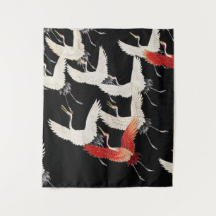 Tenture Chinoiserie Grue volante Zen Kimono minimaliste Ar