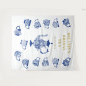 Tenture Chinoiserie Marine Tea Lace Fête des mariées fond (Devant (Horizontal))