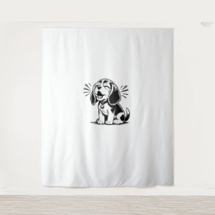 Tenture chiot beagle adorable, Amoureux des animaux de fam