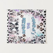 Tenture Chiot Dalmatien Adorable Anniversaire Aquarelle (Devant (Horizontal))