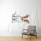 Tenture Chiot Kawaii Basenji (En situation (horizontale))