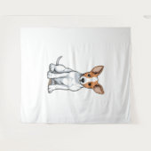 Tenture Chiot Kawaii Basenji (Devant (Horizontal))