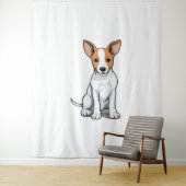 Tenture Chiot Kawaii Basenji (En situation)