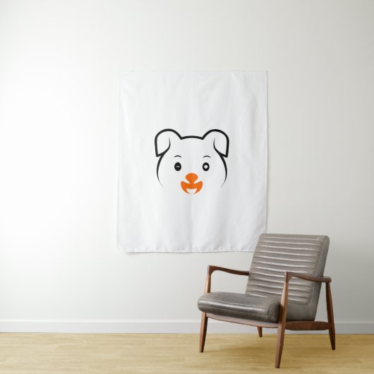 Tenture Chiot mignon (En situation)